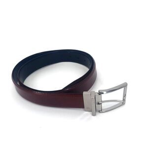Perry Ellis Reversible Italian Leather Belt Black/Brown Sz LG 38-40 BMK1
